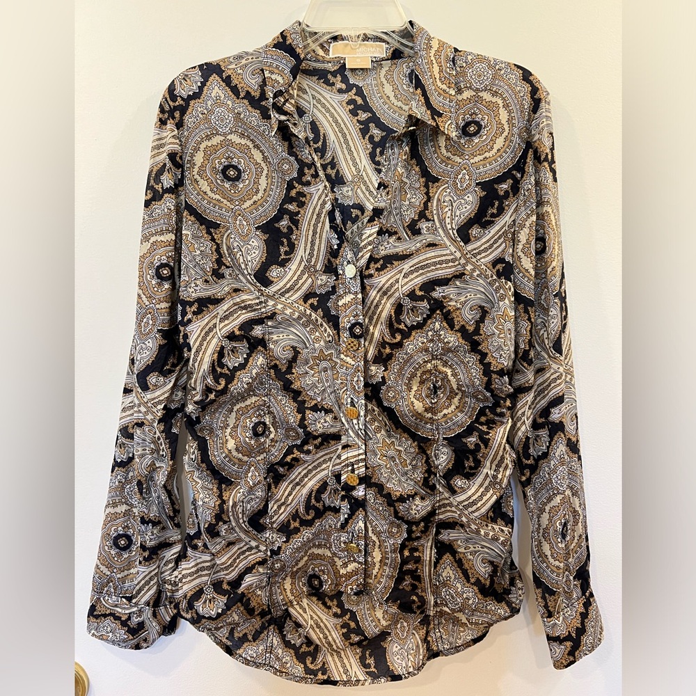 Michael Michael Kors Ruched Blouse Size 6